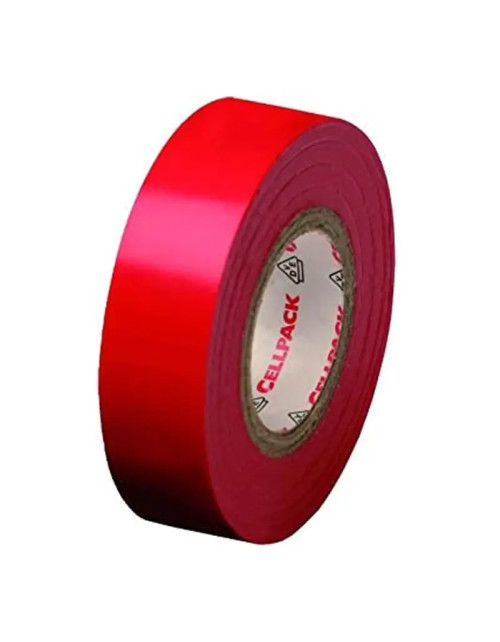 Cellpack red insulating tape 15X10X0.15 in PVC 145827