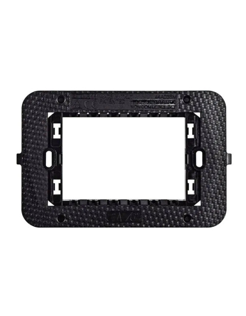 Support Ave Smart44 3 modules pour boîtes rectangulaires avec vis 44A03SM