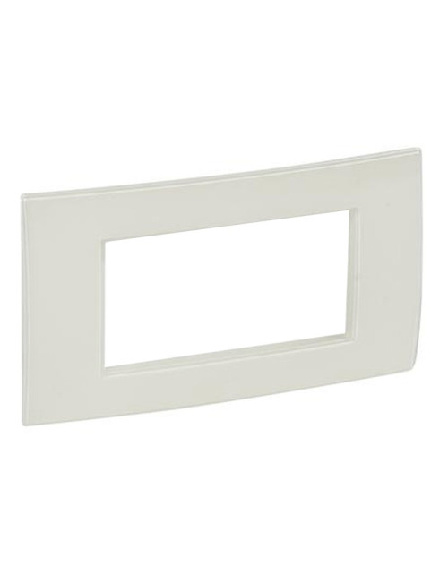 Legrand Vela square white enamel plate 4 modules 685717