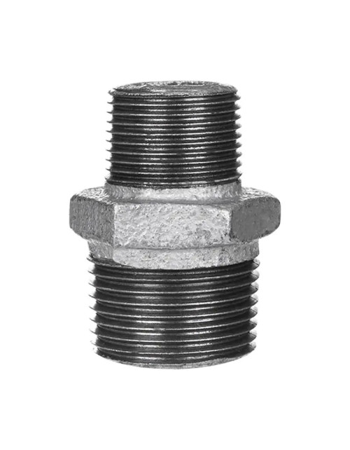 Mamelon fileté Gebo en fonte pour tuyaux M/M 2 1/2 x 1 1/4 245-42G