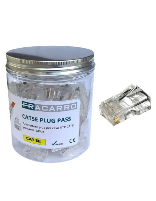 PLUG CAT 6 plug for standard 8-pole Fracarro cables 100 pcs 287711