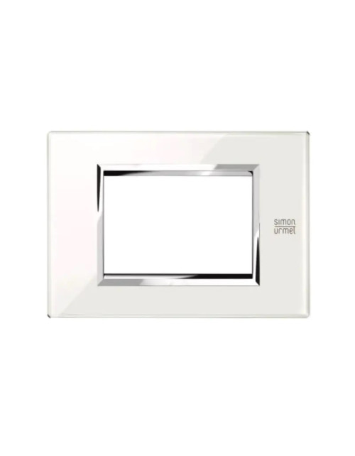 Placca Urmet Simon Nea 3 Moduli colore bianco neve 13003.BN