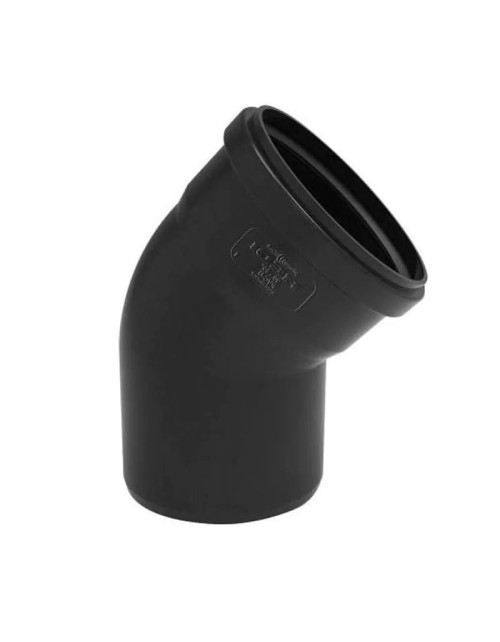 30 degree bend Redi M/F diameter 100 mm in black PVC 07810P8