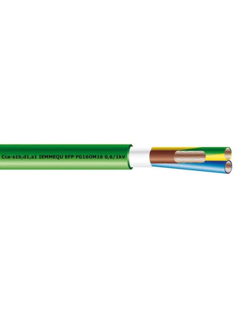 Câble d'énergie multipolaire FG16OM16 5x35 mm2 0,6/1 kv Jaune Vert