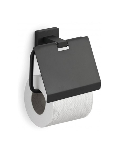 Gedy Atena porte-papier toilette mural recouvert de noir mat 4425-14