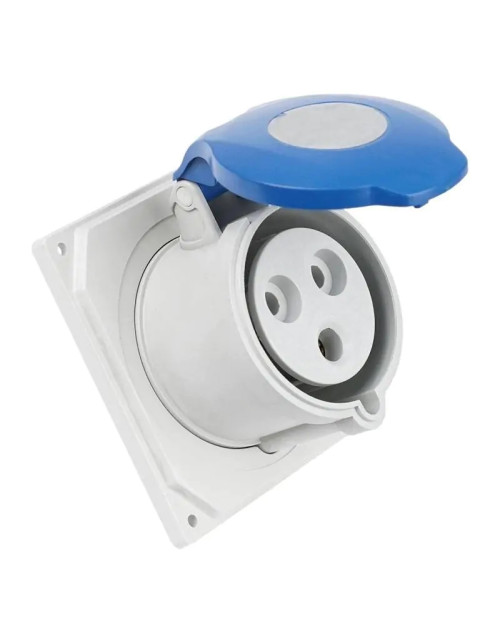 Fanton Base de empotrar industrial 2P+T 32A 230V IP44 azul 71520