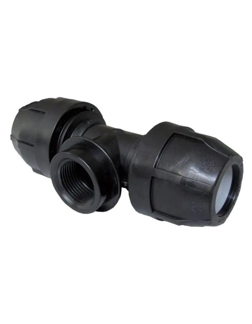 Raccordo a T 90 gradi filettato Nupi Femmina D 20 mm 1/2 in PE 10KTF2012