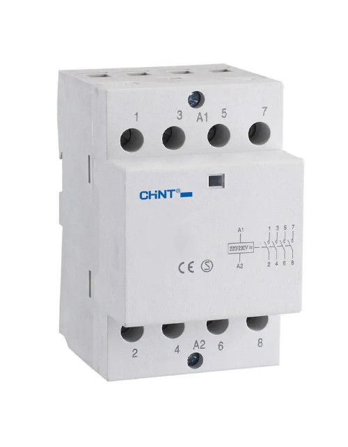 Contacteur modulaire Chint NCH8 40A 4NO 4P 230 Vac 3 Modules 256099