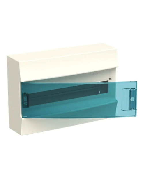 Cuadro eléctrico de pared ABB 18 módulos IP41 puerta azul petróleo blanco 41P18X12