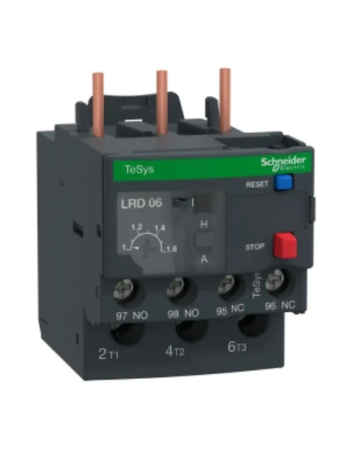 Relais de surcharge thermique Telemecanique pour moteur TeSys 1-1,7A LRD06