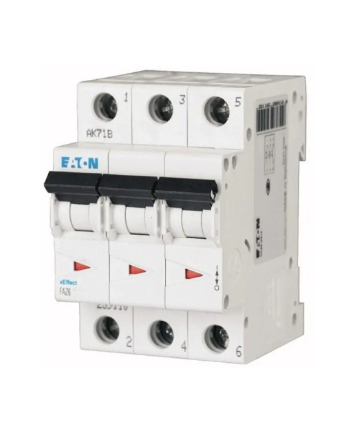 Eaton FAZ6 32A 3P 6KA C circuit breaker 3 modules 239151