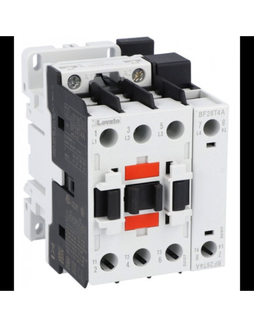 Contactor tetrapolar Lovato 45A bobina 24 Vac BF26T4A024