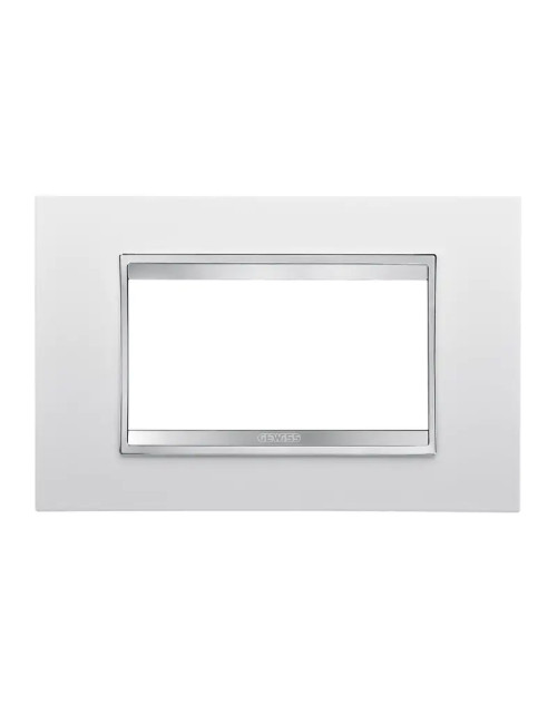 Gewiss Chorus LUX 4P plaque blanche GW16204TB