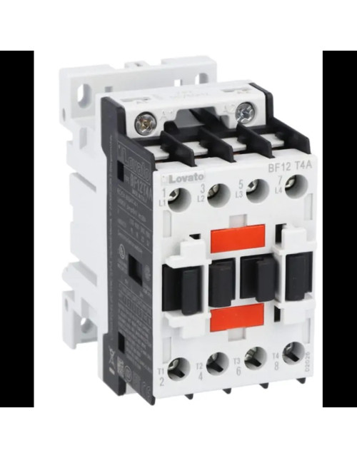 Lovato four-pole contactor 28A coil in AC 230 Vac BF12T4A230