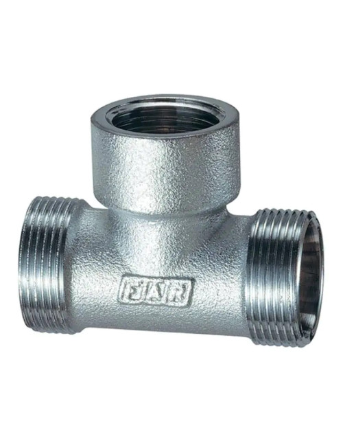 Racor en T lejano 1/2" H con 2 conos cromados 5460 12