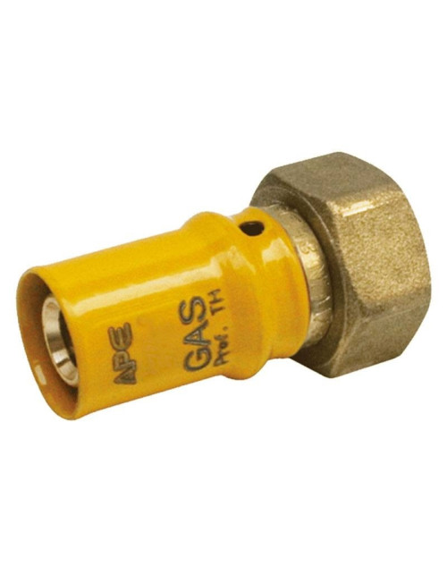 Fitting with swivel for gas Ape F 1/2 x 20 mm brass 3AP6851220