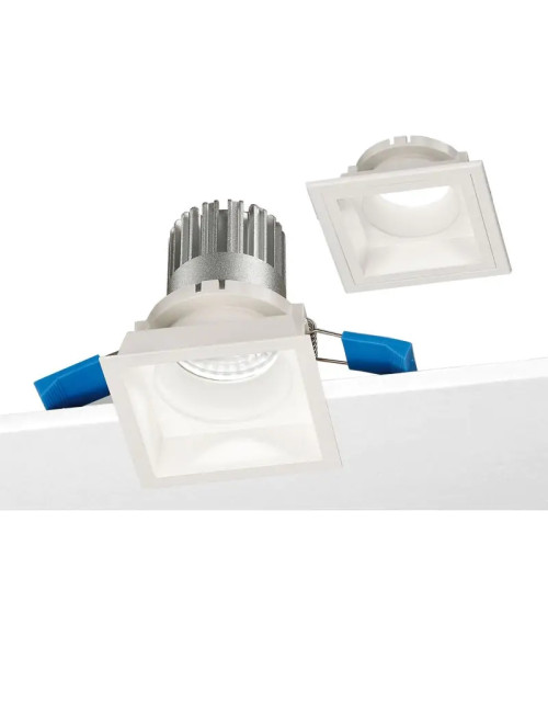 Spot encastrable carré LED Nobile 8,5W 4000K double cadre blanc D1S/40/4K/W