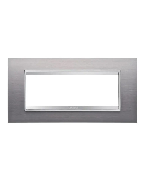 Gewiss Chorus placca LUX 6P inox spazzolato GW16206MI