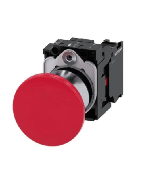 Siemens mushroom pushbutton red 40mm 1NC 3SU11501BA201CA0