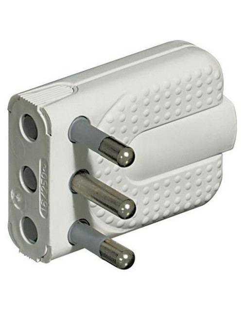 Bticino white space-saving plug with adjustable pins 16A S2466TAE