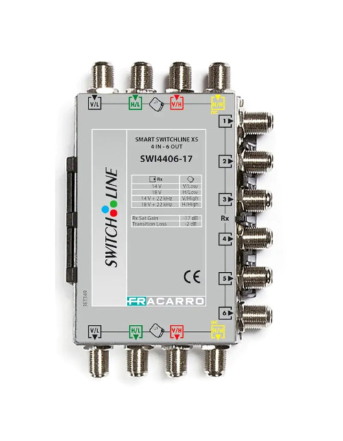 Fracarro SMART SWLINE XS 4 Eingänge und 6 Ausgänge 17dB 271086